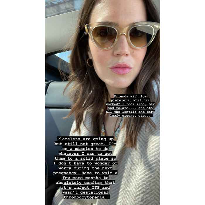 Mandy Moore Gives Health Update After Experiencing Low Platelets During 1st Pregnancy: It’s ‘Still Not Great’