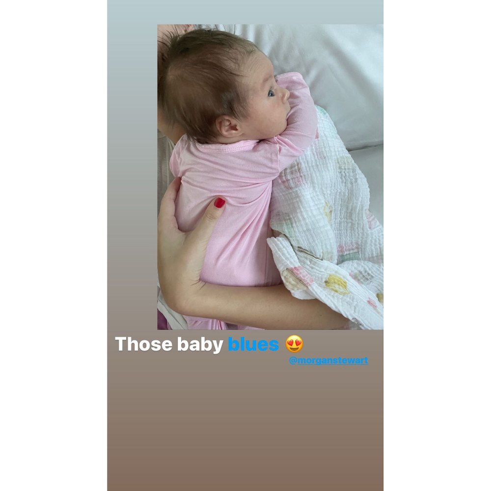 Morgan Stewart and Jordan McGraw Share 1st Pic of Daughter Row’s Face