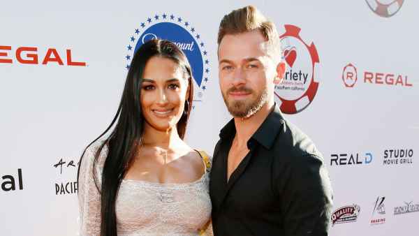 Nikki Bella and Artem Chigvintsev attend the 9th Annual Variety Charity Poker and Casino Night in 2019 Nikki Bella Wants Another Baby With Artem Chigvintsev But Also Wants a WWE Comeback