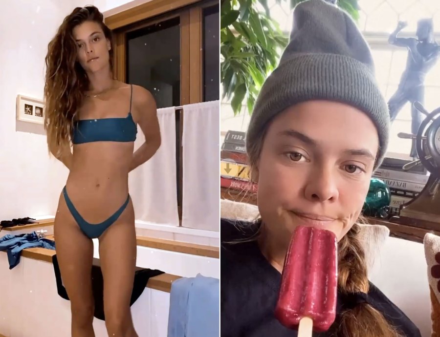Nina Agdal Shows Off Insanely Toned Abs in Blue Bikini: Pic