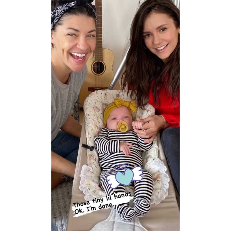 Nina Dobrev Meets Jessica Szohr’s Perfect 2-Month-Old Daughter