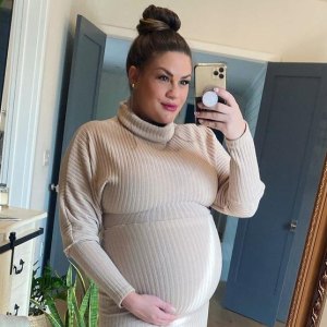 Pregnant Brittany Cartwright Wears Wedding Shoes and Earrings in Maternity Shoot