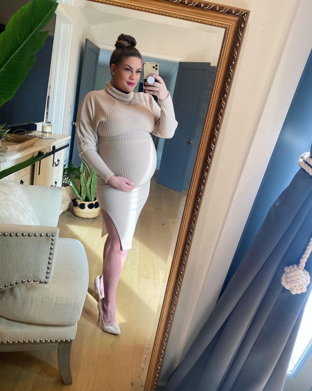 Pregnant Brittany Cartwright Wears Wedding Shoes and Earrings in Maternity Shoot