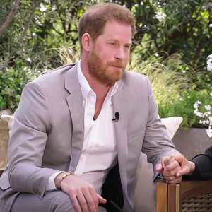 Prince Harry Recycles The Same Grey Suit He Wore to Archie’s Christening for CBS Tell-All 2