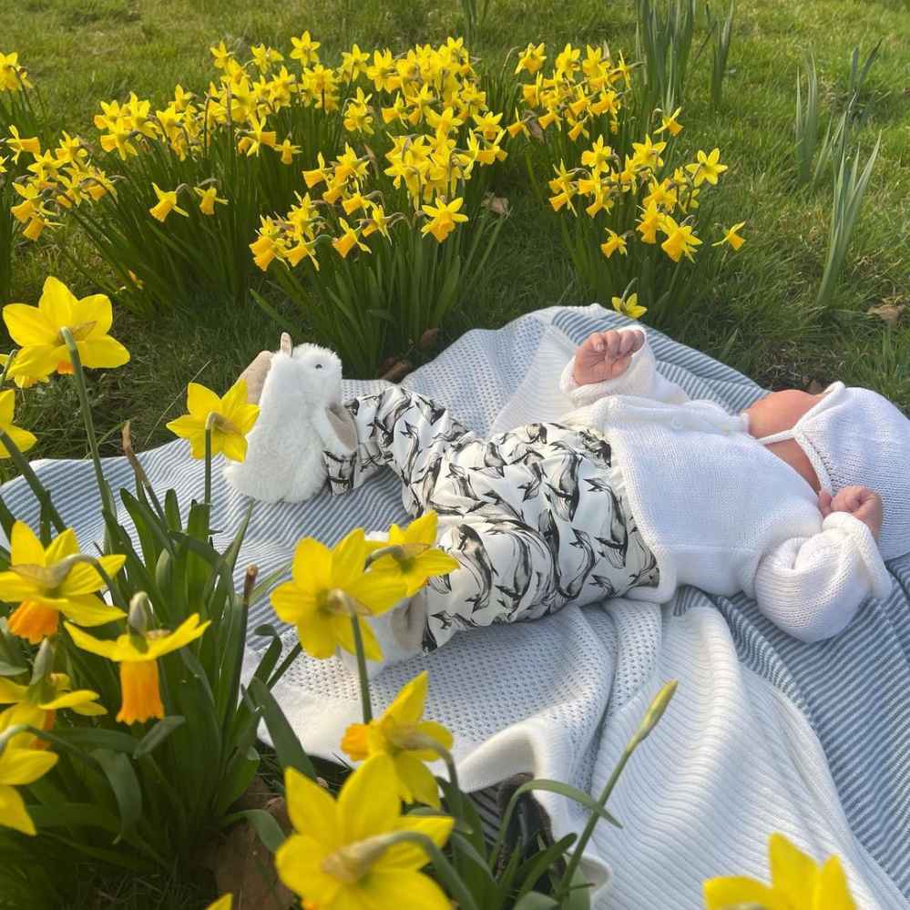 Princess Eugenie Shares New Photo of Son August Yellow Flower Bed