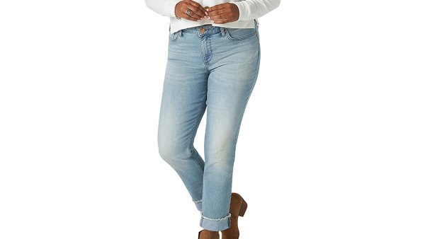 Riders by Lee Indigo Women's Fringe Cuff Boyfriend Jean