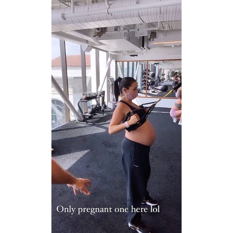Scheana Shay’s Pregnancy baby bump working out