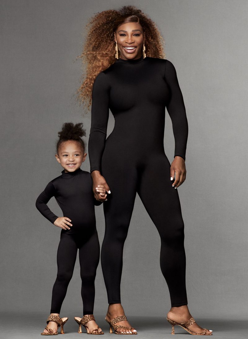 Serena Williams and Daughter Olympia Twin in Stuart Weitzman Campaign