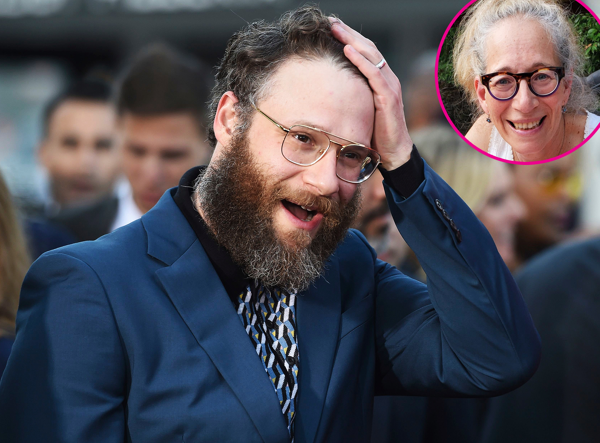 Seth Rogen Can't Handle His Mom's NSFW Review of Bridgerton p