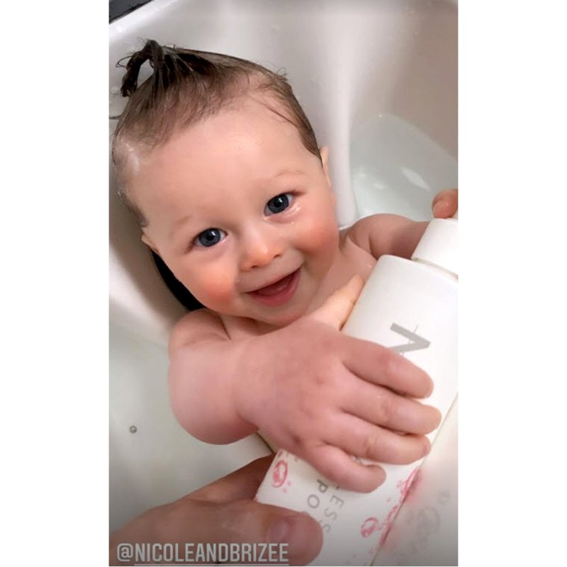 Bath Baby Squeaky Clean Nikki Bella Artem Chigvintsev Son Matteo Pics