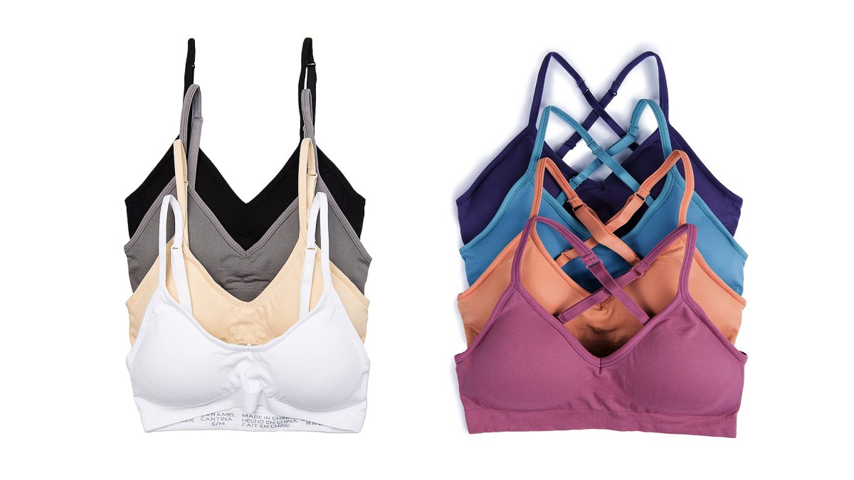 Caramel Cantina 4-Pack V-Neck Padded Bralette