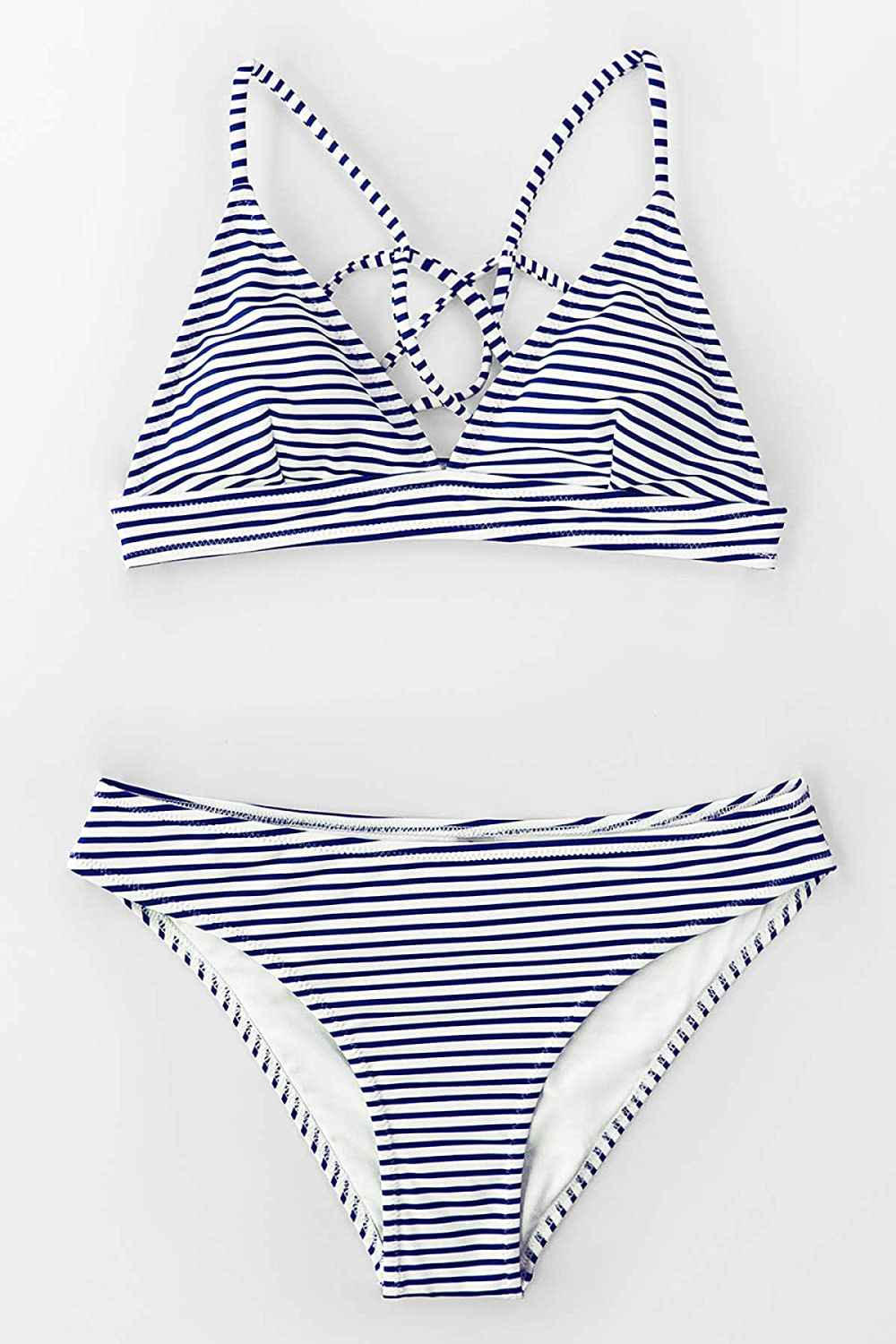 cupshe-striped-bikini