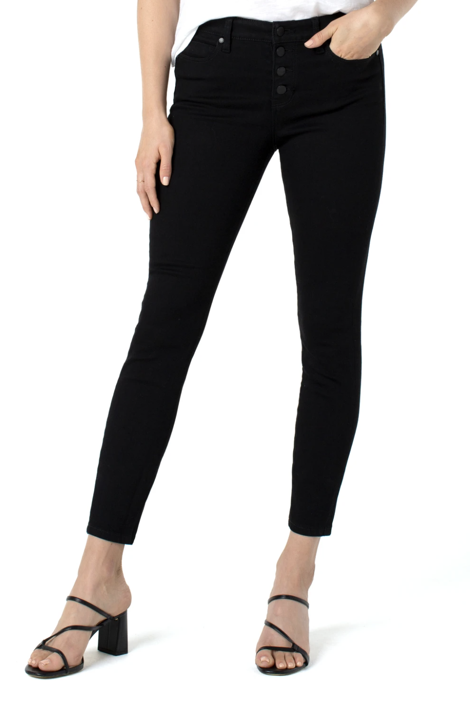 Abby Ankle Skinny With Exposed Buttons Eco