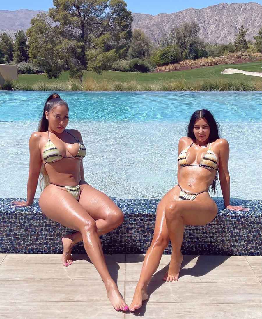 BFF Goals! Kim Kardashian and La La Anthony Wow in Matching Tie-Dye Bikinis