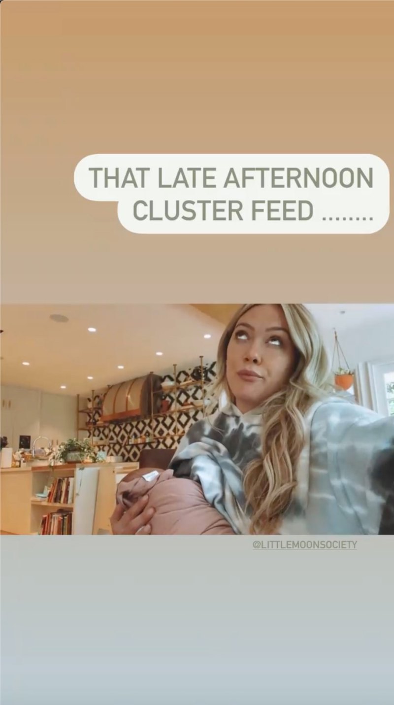 Breast-Feeding Baby Mae! Hilary Duff Documents ‘Late Afternoon Cluster Feed’