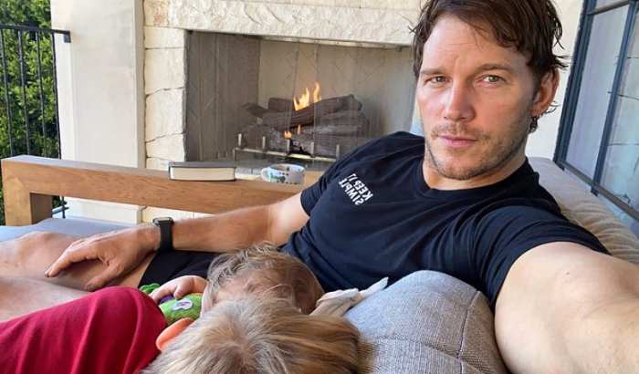 Chris Pratt Shares Sweet Selfie With Son Jack, 8, and Daughter Lyla, 8 Months: ‘Baby Time’