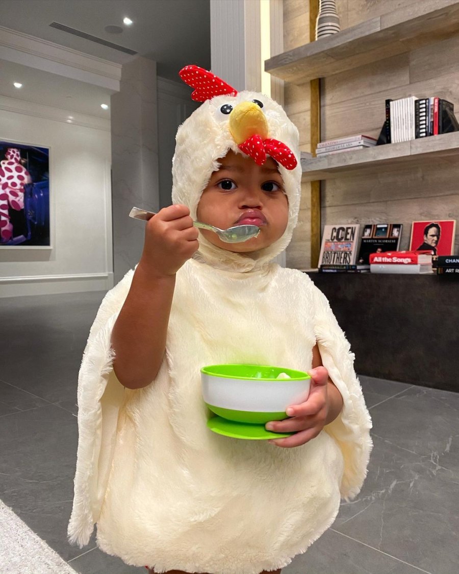 Cute Costume! Kylie Jenner and Travis Scott’s Daughter Dresses as Chicken