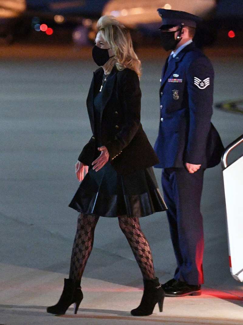 Leather Dress!  Lace Tights!  Jill Biden looks hotter than ever in new photo