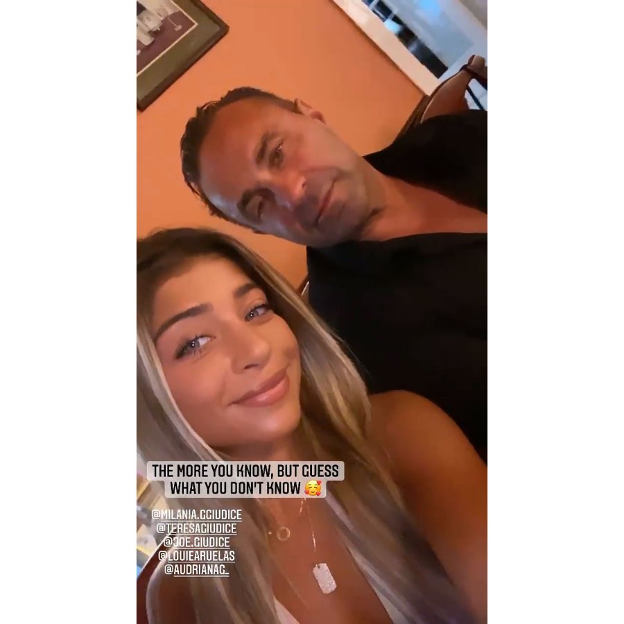 Gia Giudice Instagram Joe Giudice and Teresa Giudice Put on United Front With Her BF Louie Ruelas Amid RHONJ Drama
