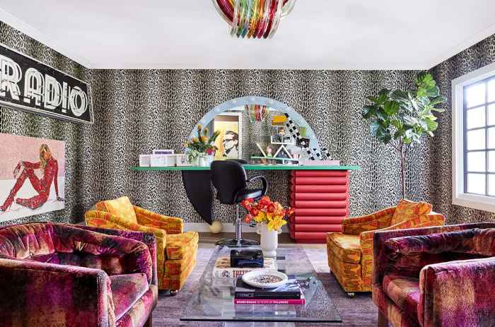 Inside Miley Cyrus Rock Roll Technicolor Filled Los Angeles Home Photos