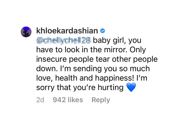 Khloe Kardashian Claps Back Claim Shes Insecure