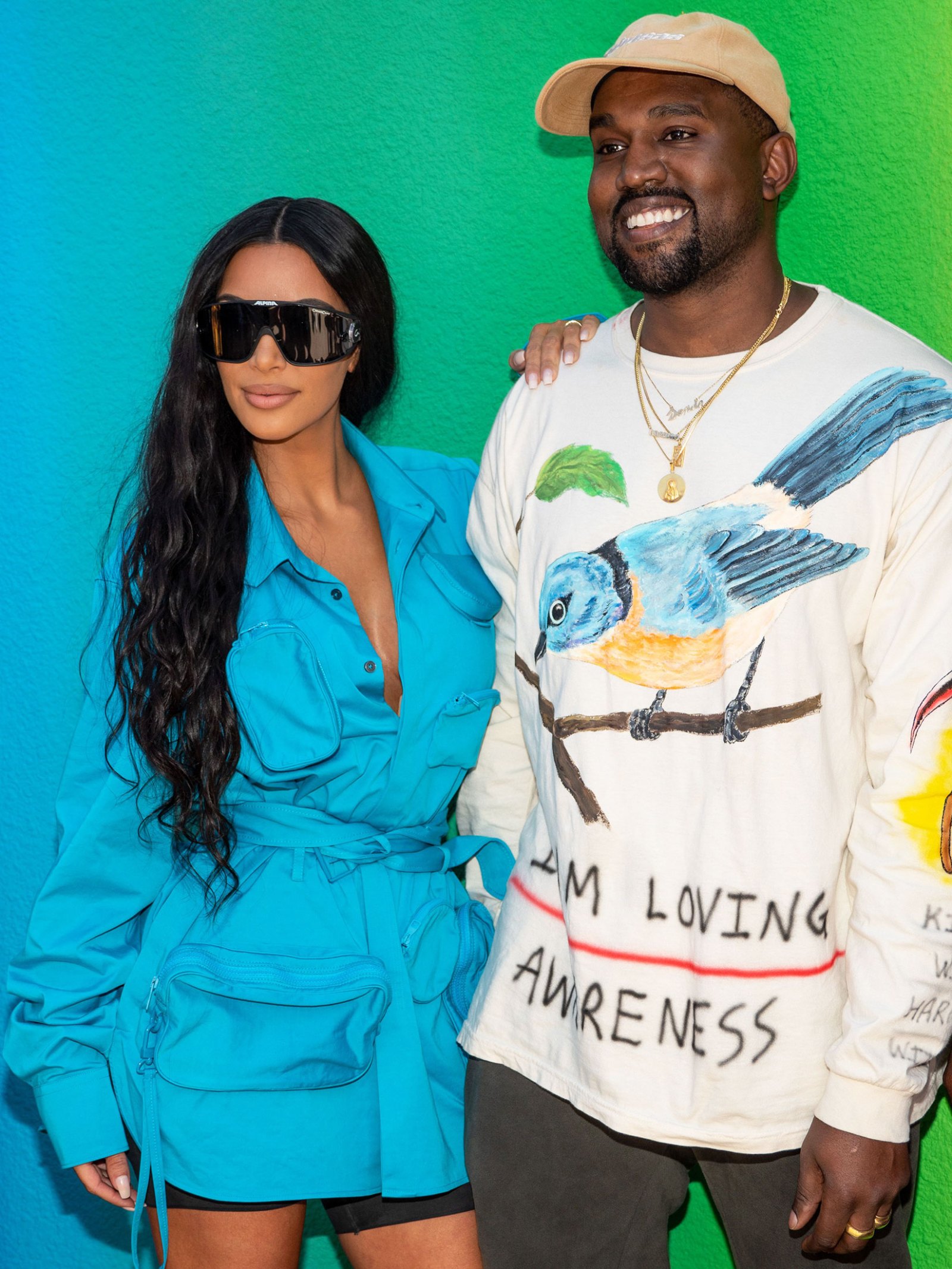 Kim Kardashian Supports Kanye West, Wears Yeezy Slides