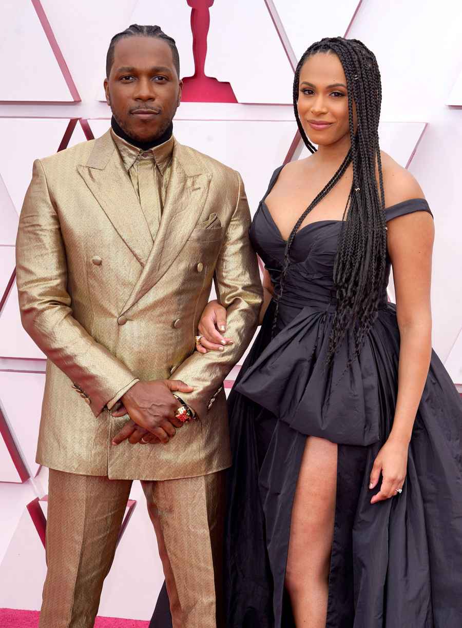 Leslie Odom Jr and Nicolette Robinson Couples Dazzle at Oscars 2021