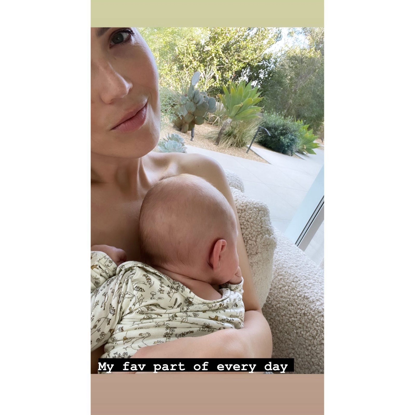 Mandy Moore Cuddles Baby Gus