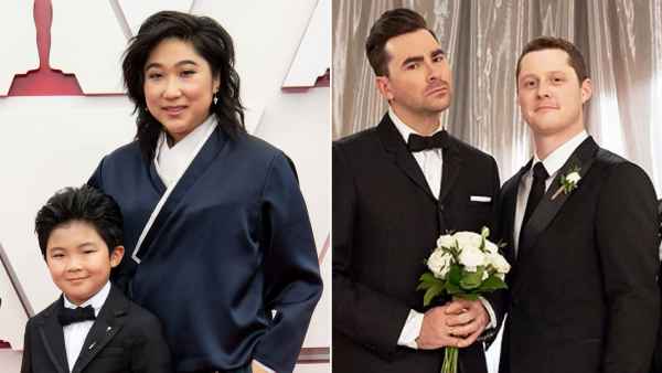 ‘Minari’ Star Alan Kim Dressed Like a Mini David Rose at the 2021 Oscars