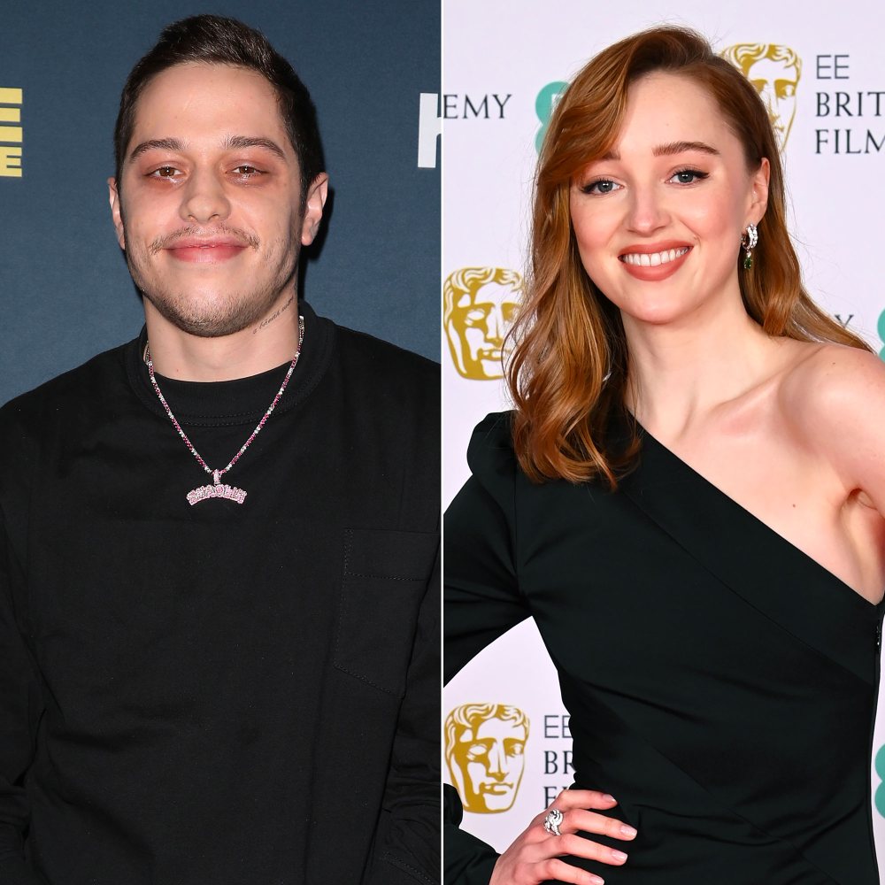 Pete Davidson And Phoebe Dynevor Wear Matching Initial Necklaces