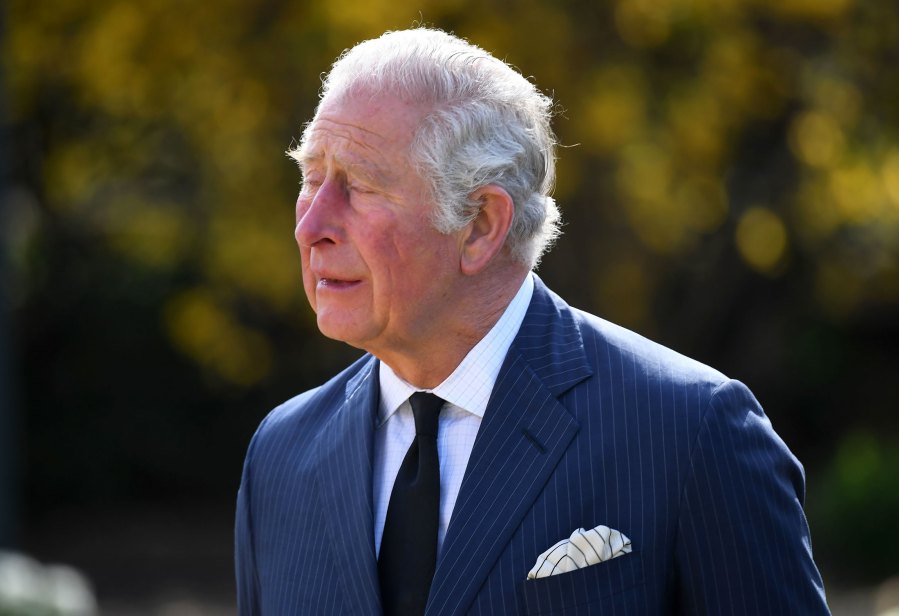 Prince Charles, Camila Pay Their Respects to Philip at Memorial Garden