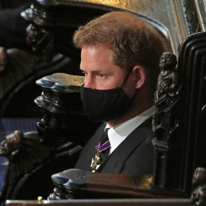 Prince Harry Sits Alone at Prince Philip’s Funeral as Prince William Joins Duchess Kate for Service