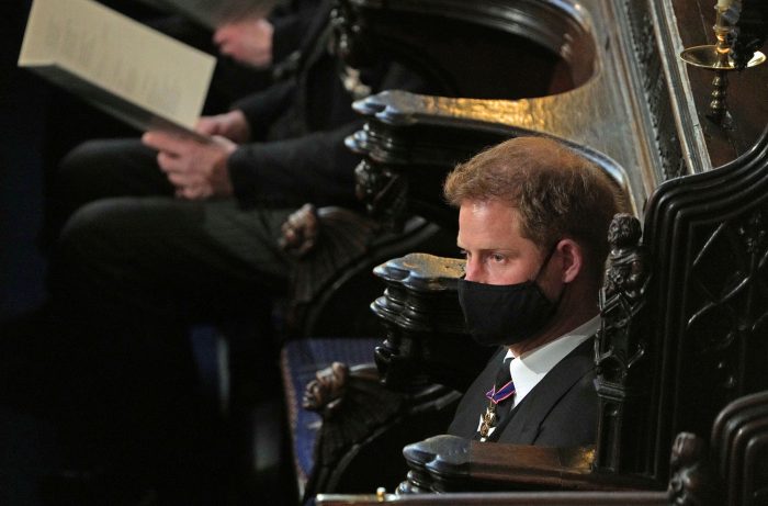 Prince Harry Sits Alone at Prince Philip’s Funeral as Prince William Joins Duchess Kate for Service