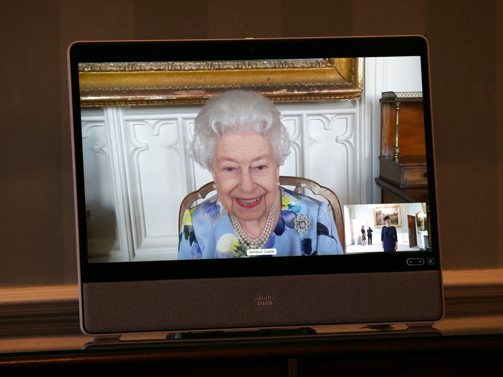 Queen Elizabeth II Zooms in From Windsor Castle for an Ambassador Meeting