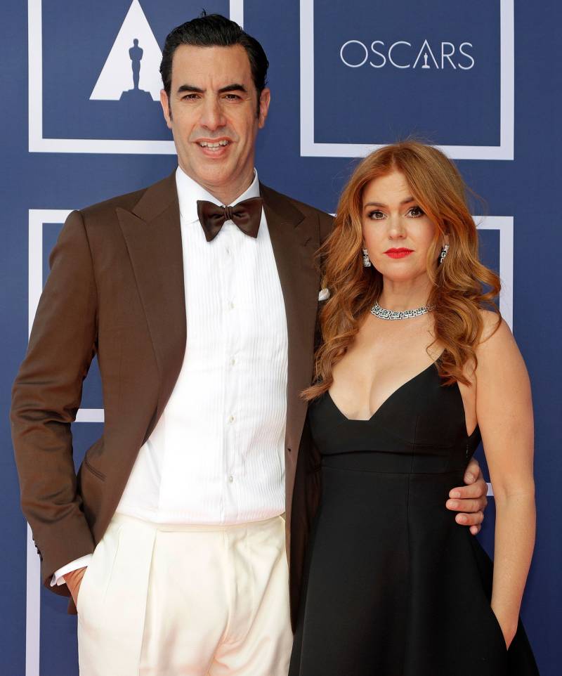 Sacha Baron Cohen and Isla Fisher Dazzle at Oscars 2021