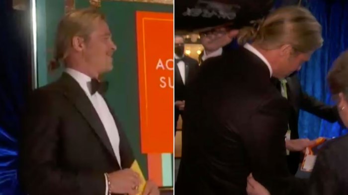 Twitter Is Freaking Out Over Brad Pitts Man Bun at the Oscars