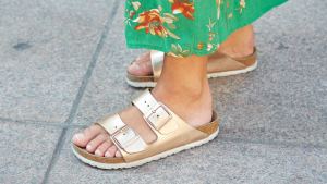 Woman-Wearing-Birkenstock-Sandals-Stock-Photo
