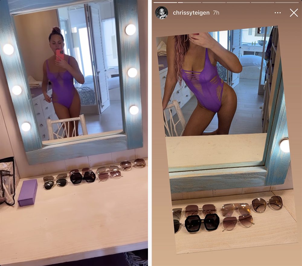 chrissy-teigen-purple-swimsuit-photos