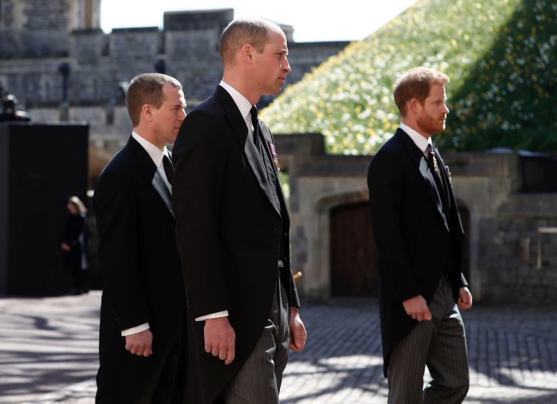 Prince Harry and Prince William Reunite, Walk Behind Prince Philip’s Casket at Funeral