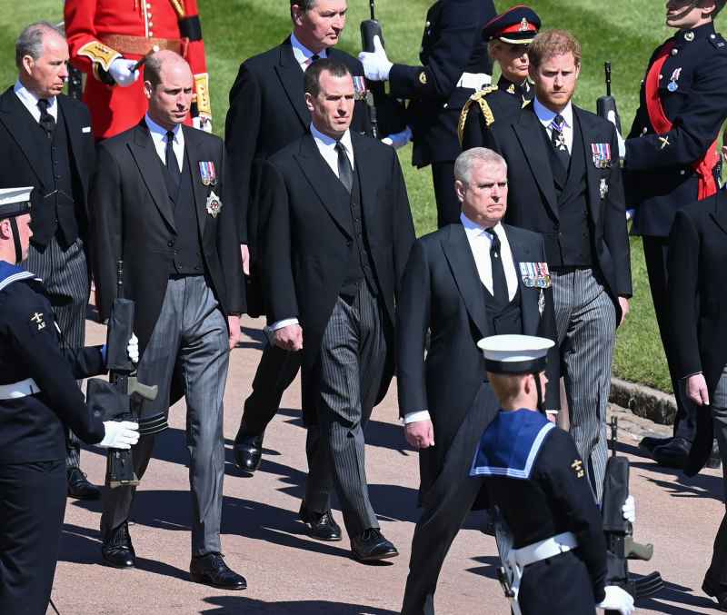 Prince Harry and Prince William Reunite, Walk Behind Prince Philip’s Casket at Funeral