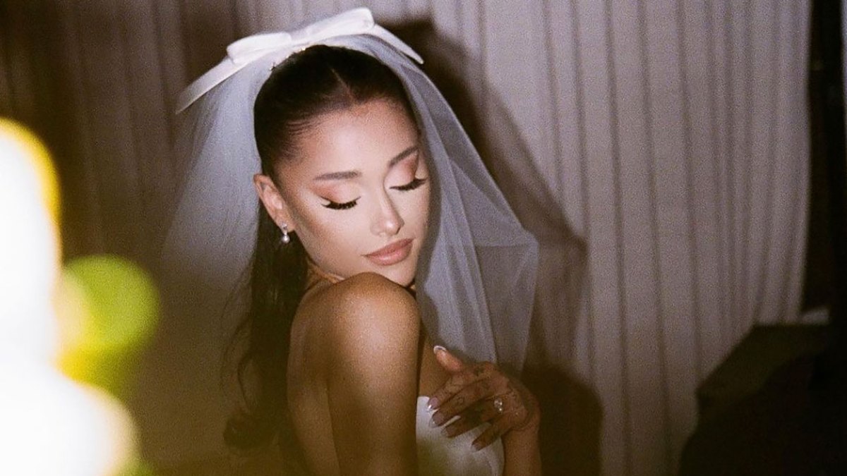 ariana grande in a wedding dress Is Couture Bride This Sheer Ball Gown Ariana Grande's wedding dress was