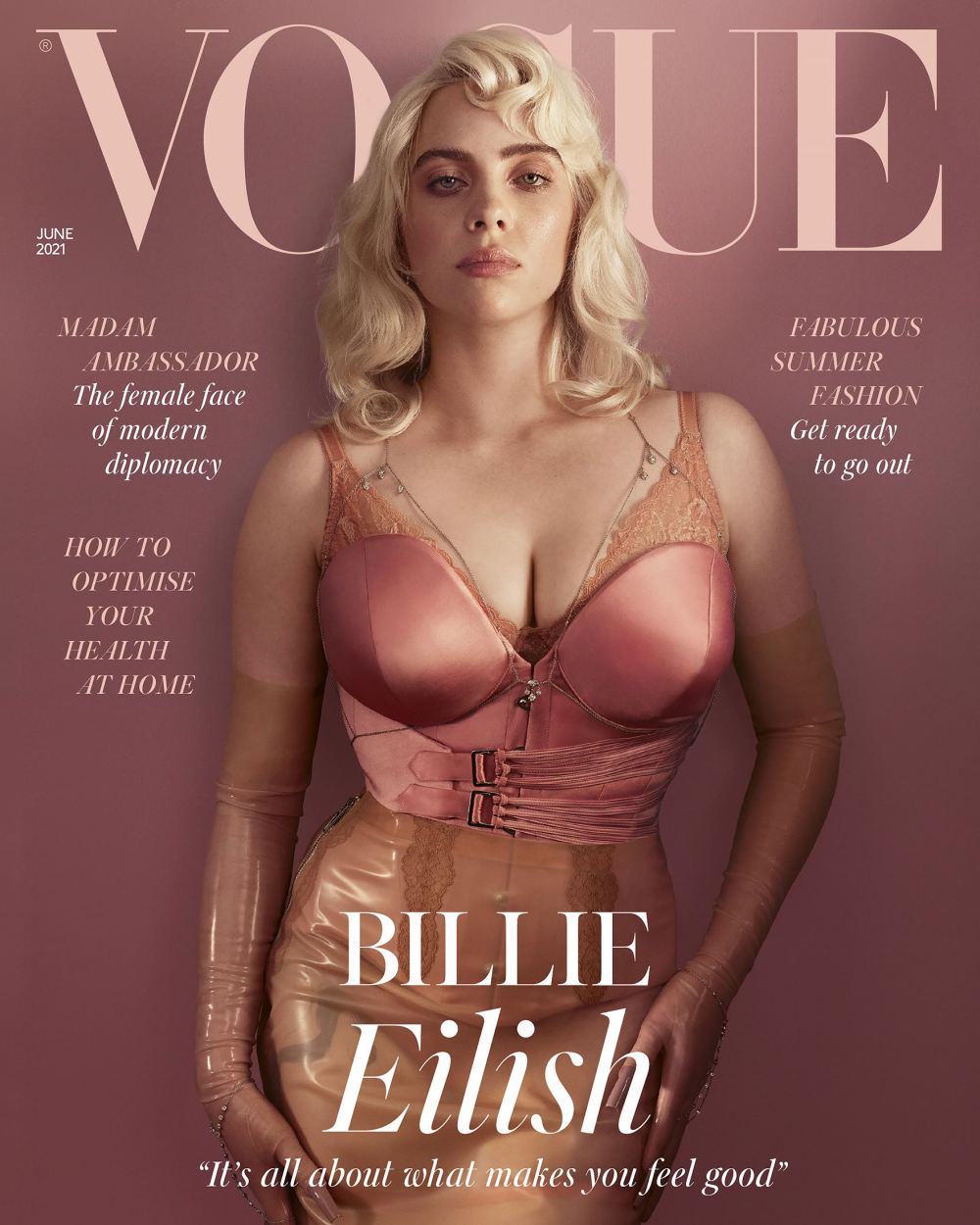 Billie Eilish Wears $81,775 Worth of Diamonds on British ‘Vogue’ Cover