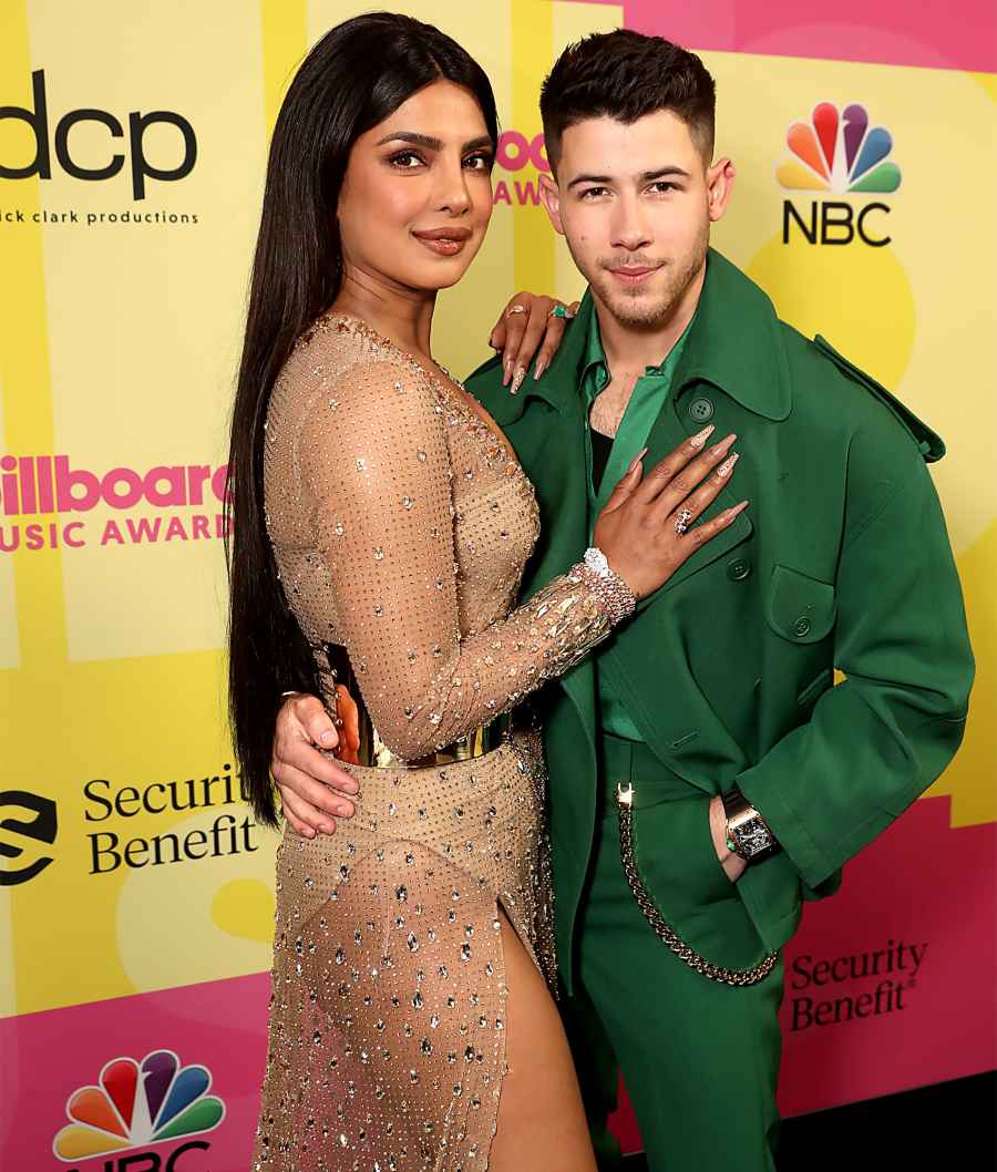 Billboard Music Awards 2021 Burnin Up Nick Jonas Priyanka Stun BBMAs Red Carpet