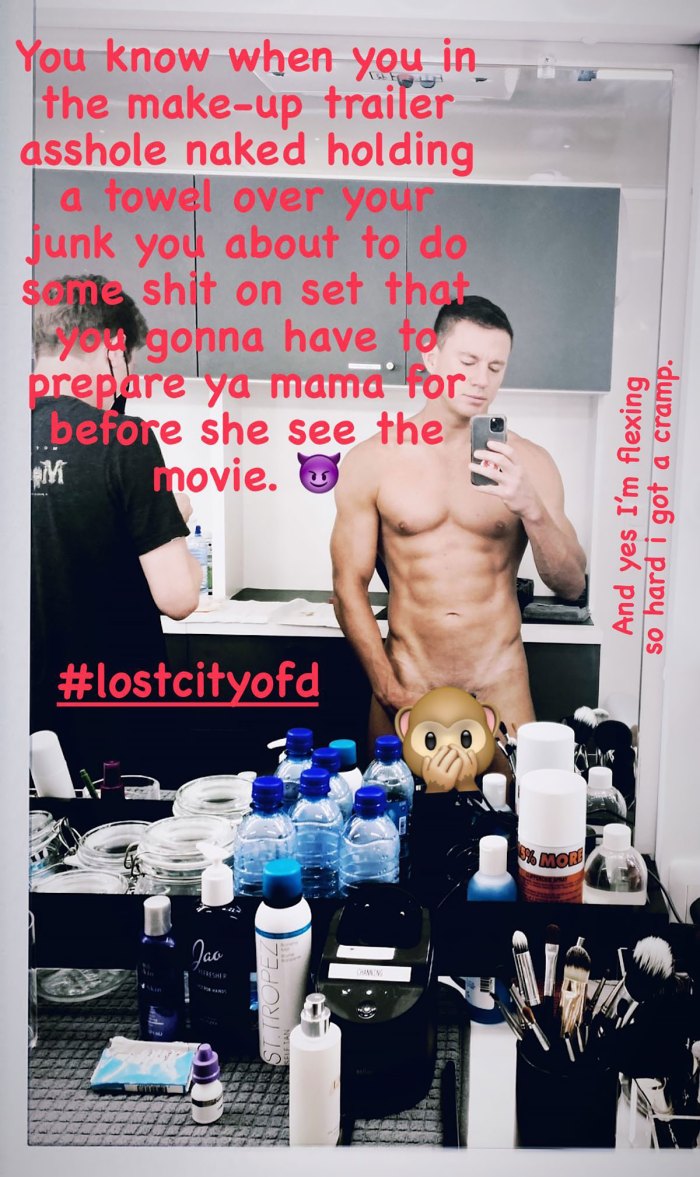 Channing Tatum comparte una selfie desnuda en el set de su nueva película: Pic