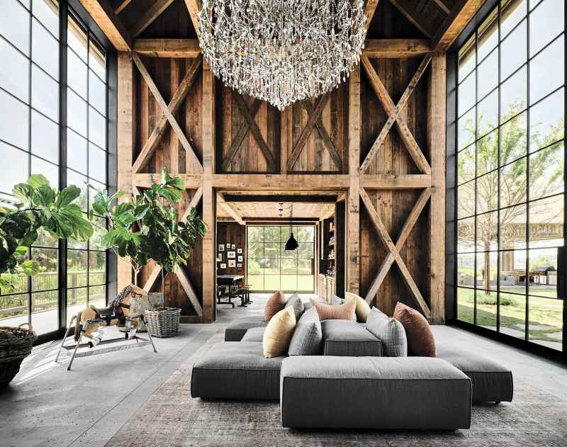 Dream Home Inside Ashton Kutcher Mila Kunis Modern Farmhouse
