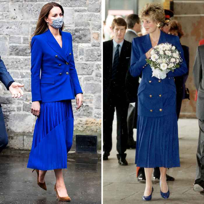 Duchess Kate Channels Princess Diana Nearly Identical All Blue Outfit Pic