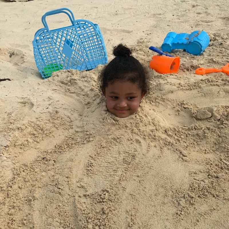 LOL! Kylie Jenner Buries Daughter Stormi in Sand During Beach Trip