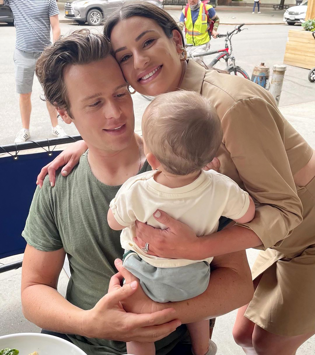 Lea Michele Brings Son to See ‘Glee’ Costar, ‘Uncle’ Jonathan Groff