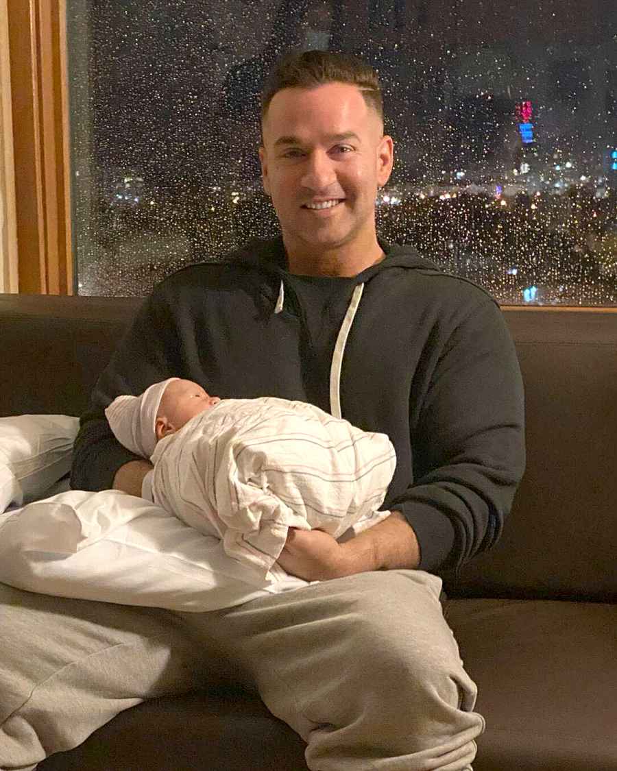 Daddy's Boy Mike The Situation Sorrentino Lauren Sorrentino Welcome Rainbow Baby Romeo Reign Sorrentino