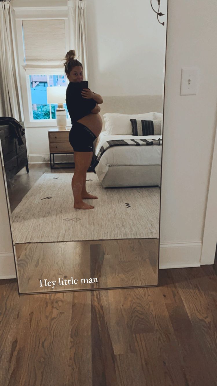 Pregnant Shawn Johnson Shows Baby Bump Progress: ‘Hey, Little Man'